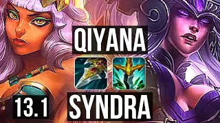 QIYANA vs SYNDRA (MID) | Rank 3 Qiyana, 400+ games, Dominating | EUW Challenger | 13.1