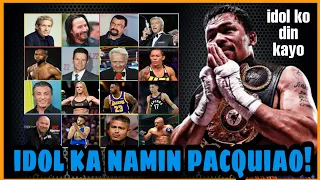 SIKAT na HOLLYWOOD ACTORS, MMA FIGHTERS at KILALANG ATHLETES | FANS ni MANNY PACQUIAO