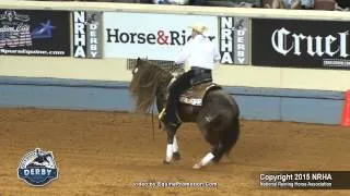 Walla Whiz Affair ridden by Thiago Boechat  - 2015 NRHA Derby (FINALS - Open Derby)