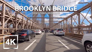 4K Driving to Brooklyn, New York from Manhattan via Brooklyn Bridge - Downtown Brooklyn - USA - 2022