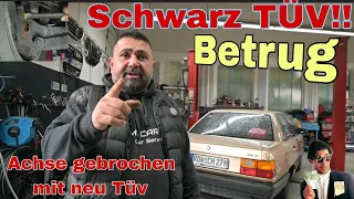 Schwarz TÜV! Tüv Neu und Achse gebrochen. Verkäufer sagt,alles Legal.Kommt vom Driften!!