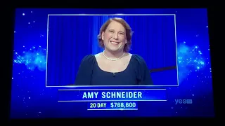 Jeopardy, intro - Amy Schneider DAY 21 (12/29/21)