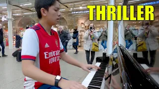 When I Play Michael Jackson Thriller at Train Station | Cole Lam