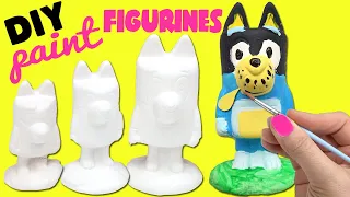 Bluey and Bingo DIY Paint Your Own Figurines! Crafts for Kids