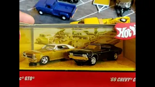 Unboxing Set 40 Anniversary Car Show 66 Pontiac GTO & Chevelle 69. 100% HOT WHEELS. OsoApostador