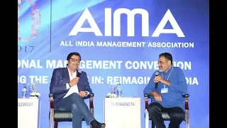 Arnab Goswami & MohanDas Pai discuss News Industry at AIMA's NMC