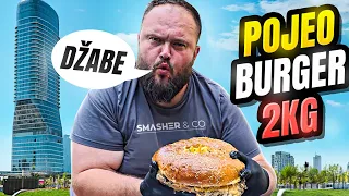 PRIHVATIO SAM IZAZOV i OTIŠAO DA JEDEM NAJVEĆI BURGER !!! POJEDEŠ SVE i DOBIJEŠ BESPLATNO !!!