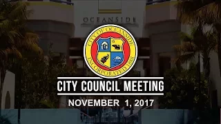 Oceanside City Council Meeting - November 1, 2017