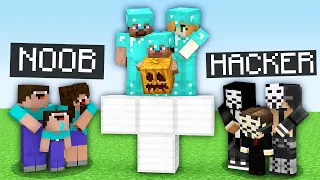 Family NOOB vs PRO vs HACKER SPAWN the TALLEST GOLEM in Minecraft  SUPER GOLEM !