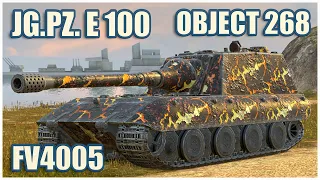 Jagdpanzer E 100, FV4005 & Object 268 • WoT Blitz Gameplay