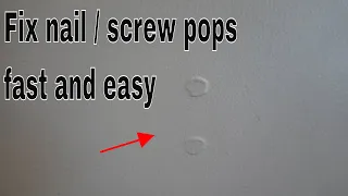 How to fix screw / nail pops - wall or ceiling