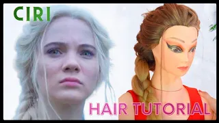 CIRI HAIR TUTORIAL | THE WITCHER | SEASON 2 E 8 " FAMILY | DIY EASY FOUR STRAN BRAID HAIRSTYLE