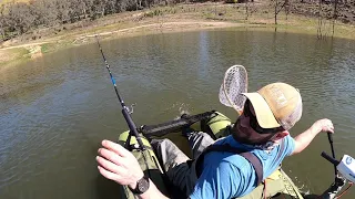 Maiden voyage trolling motor pvc Mount on my float tube