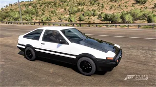 Takumi's Initial D Toyota Sprinter Trueno GT-APEX (AE86) Top Speed in Forza Horizon 5