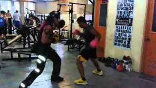 Mitts training with Balweg"Davao Hitman" Bangoyan.