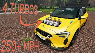 4 TURBOS ON ONE CAR ? - BeamNG.drive - Innocent Customs Quad Turbo Vivace / Tograc