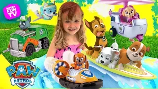 Щенячий патруль в бассейне Машинки  Paw Patrol racers Видео для детей