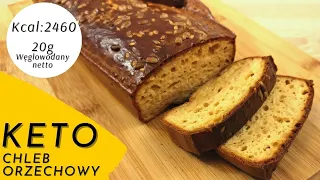 KETO chleb orzechowy, bez mąki. Tylko 1g węglowodanów na kromkę