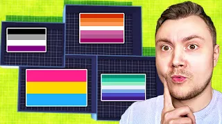 Sims 4 but every room is a different pride flag