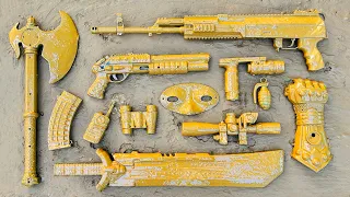 Cleaning Mud Guns & Equipment, Muddy Realistic Sniper Rifle Gun, Thanos Sword, Warrior Gauntlet more