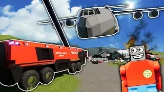 LEGO CARGO PLANE CRASHES INTO AIRPORT! - Brick Rigs Gameplay - Lego City Toy Crash