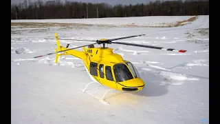 Fun-rc Bell 407 700 size with SAB Goblin 500 stretched.