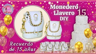 Monedero - Llavero  - Recuerdo para 15 años