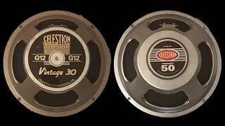 Celestion guitar speaker comparison V30 vs Rocket 50