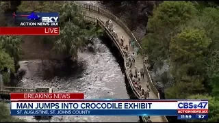 Man jumps into crocodile exhibit at Alligator Farm | Action News Jax