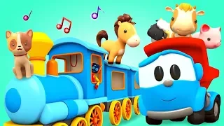 Trem dos animais. Cante com Léo o caminhão! Canções educacionais para crianças.