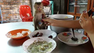 OMG!! While Lunch Time Donal Come To Sit On Table Request Mom To Join With