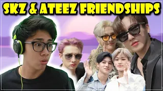 stray kids and ateez being best friends reaction