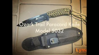 Ozark Trail Paracord Handle Knife with Ferro Rod (Model 5032) @thelefthandedshooter99