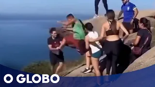 Homens brigam na Pedra do Telégrafo