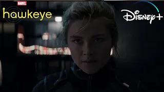 Yelena Belova fights Hawkeye and Kate Bishop | Episode 4