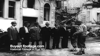 HD Stock Footage WWII Post War Cologne After German Defeat 1945 Screen Magazine # 66 Reel 1