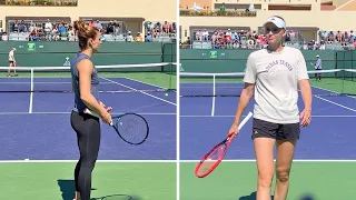 Maria Sakkari & Elena Rybakina - 2023 Court Level Practice [4k 60fps]