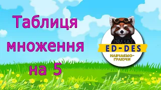 Вивчаємо таблицю множення на 5 (Розучування)