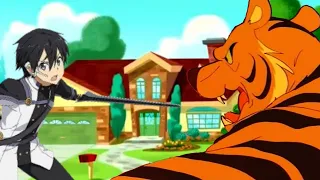 Kirito vs Shere Khan (shonen Mowgli)