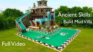 [Full Video] Building Mud Villa, Swimming Pool, Water Slide & Pool On Villa For Entertainment Place