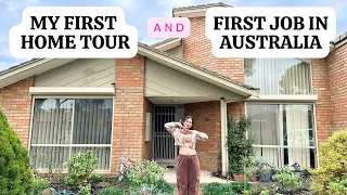 MY FIRST HOME TOUR 🏡 AND FIRST JOB IN AUSTRALIA ✨ || INTERNATIONAL STUDENTS 🇦🇺