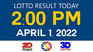 Lotto Results Today April 1 2022 2pm Ez2 Swertres 2D 3D 4D 6/45 6/58 PCSO