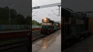☔☔ Rainy arrival beautiful moments of diesel train in Indian Railways #shorts