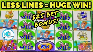 HIGH LIMIT STINKIN’ RICH at FOXWOODS! LESS LINES LEADS TO HUGE WIN $25 BET BONUS 🦨 💰