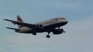 British Airways Airbus 319 G-EUOE Landing London Heathrow 09L