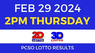 Lotto Result Today 2pm February 29 2024 Swertres Ez2 PCSO