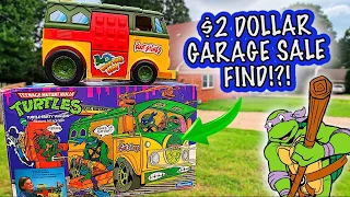 $2 Dollar TMNT Party Wagon/Van BOXED AT A GARAGE SALE?!? || Retro/Vintage Toy Hunting