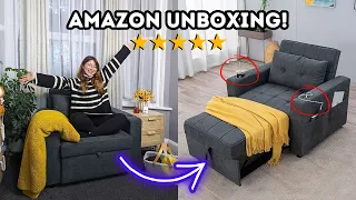 Amazon Unboxing! The TRENDY 3-in-1 sofa bed - Amazon finds you didn’t know you needed!