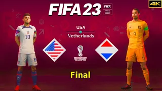 FIFA 23 - USA vs. NETHERLANDS - FIFA World Cup Final - Pulisic vs. van Dijk - PS5™ [4K]