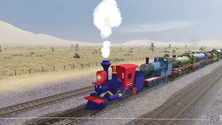 CASEY JR AND LONG RIDE WAY TO GO! - CASEY GOT SMASHED!-THOMAS AND FRIENDS -TRAINZ RAILROAD SIMULATOR